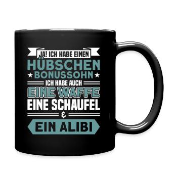 Family Stepson Bonus Son Gift - Full Colour Mug - black - Right