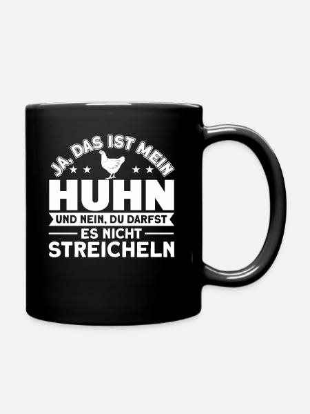 Huhn Hühnerzüchter Hühner Geschenk - Tasse einfarbig - Schwarz