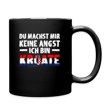 Kroatien Flagge Kroate Kroatien Geschenk - Tasse einfarbig - Schwarz - Rechts