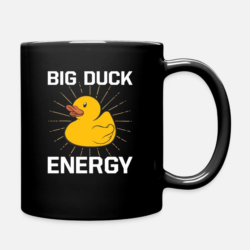 Big Duck Energy Squeaky Duck Bathing Duck Rubber Duck - Full Colour Mug - black