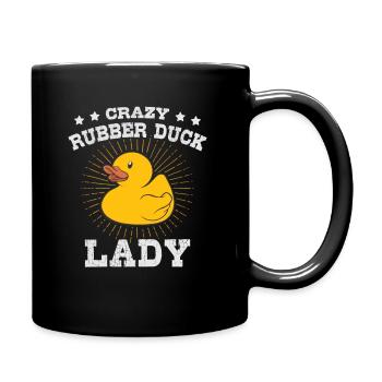 Rubber Duck Lady Quietscheente - Tasse einfarbig - Schwarz - Rechts