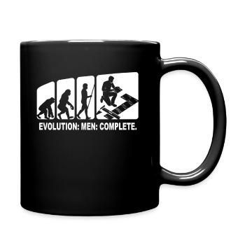 Tilers Evolution Tiler Tiles Laying - Full Colour Mug - black - Right