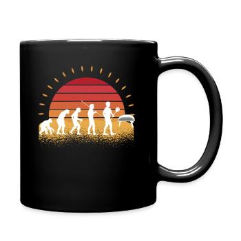 Pizza Bäcker - Tasse einfarbig - Schwarz - Rechts