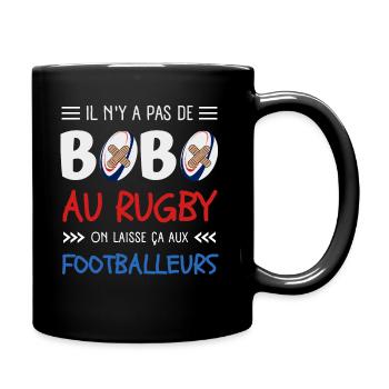 Il N'y A Pas De Bobo Au Rugby Humour Rugbyman - Mug uni - noir - Droite