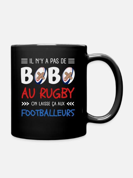 Il N'y A Pas De Bobo Au Rugby Humour Rugbyman - Mug uni - noir