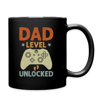 Dad Level Unlocked Pregnancy Announcement - Tasse einfarbig - Schwarz - Rechts