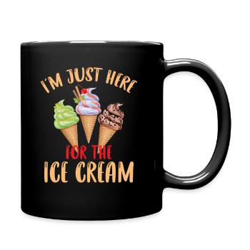 Je suis juste ici pour la crème glacée - Dessert d’été C - Mug uni - noir - Droite