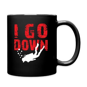 I Go Down - Ocean Underwater Free Diving Instruct - Tasse einfarbig - Schwarz - Rechts