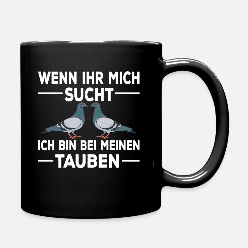 Taube Brieftauben Vögel Taubenzucht - Tasse einfarbig - Schwarz
