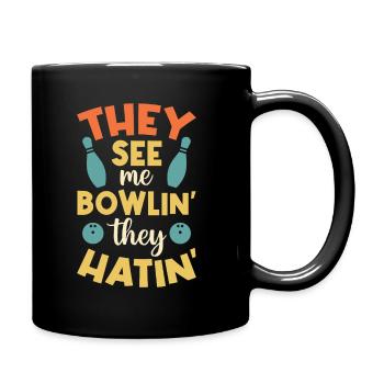 Rollin avec mes Homies - Bowling Alley Sport Bowler - Mug uni - noir - Droite