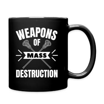 Lacrosse: Weapons of mass destruction. - Full Colour Mug - black - Right