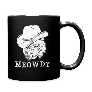 Meowdy Western Country Music Cowboy - Mug uni - noir - Droite