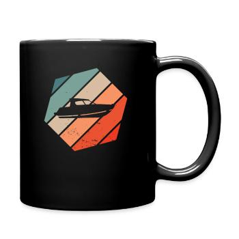 Bateau Capitaine Navire Bateau à moteur Rétro - Mug uni - noir - Droite