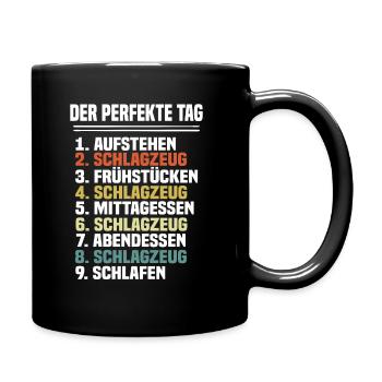 Schlagzeug - Tasse einfarbig - Schwarz - Rechts
