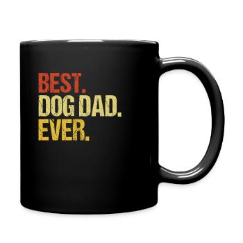 Meilleur chien papa jamais propriétaire de chien - Mug uni - noir - Droite