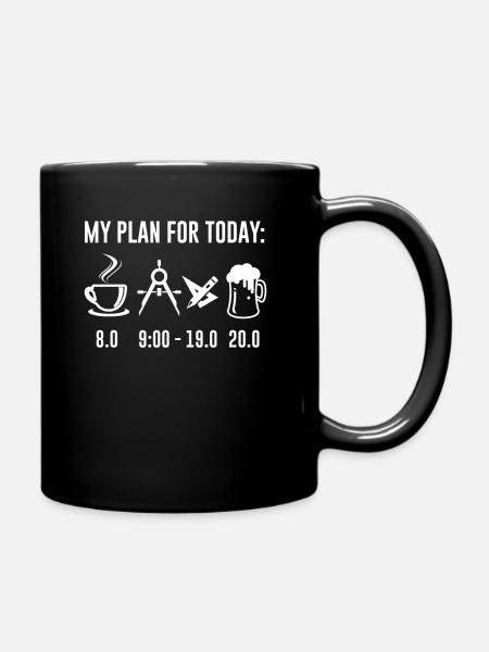 Mon plan pour aujourd’hui idée cadeau d’architecture - Mug uni - noir
