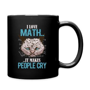 I love Mathematik Mathematiker Rechnen Formeln - Tasse einfarbig - Schwarz - Rechts