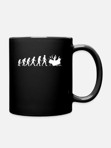 Schlagzeug Drumsticks Rock Schlagzeuger Evolution - Tasse einfarbig - Schwarz