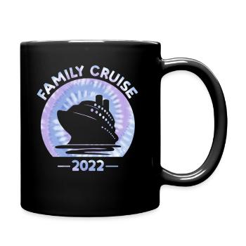Family Cruise 2022 Tie Dye Print For Family Cruise - Full Colour Mug - black - Right