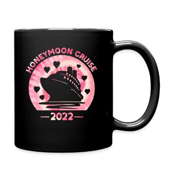 Flitterwochen Kreuzfahrt Tie Dye Print für Paare - Tasse einfarbig - Schwarz - Rechts