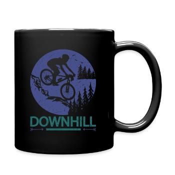 VTT Vélo de descente Biker - Mug uni - noir - Droite