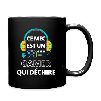 Ce mec est un gamer qui déchire - Mug uni - noir - Droite