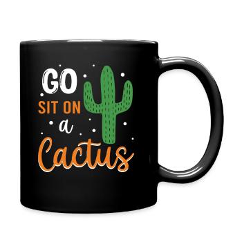 Allez vous asseoir sur un cactus - Western Sugaro Flowers - Mug uni - noir - Droite