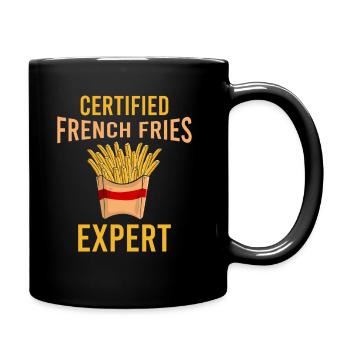 Expert certifié en Français frites - Amateurs de restauration rapide - Mug uni - noir - Droite