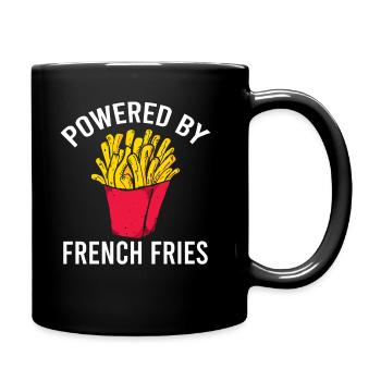 Propulsé par Français Fries - Amateurs de restauration rapide - Mug uni - noir - Droite