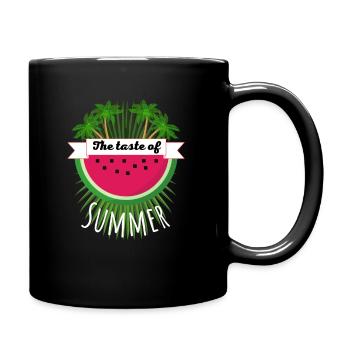 The taste of summer! - Tasse einfarbig - Schwarz - Rechts