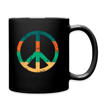 Rétro Design Signe de paix Signe de paix - Mug uni - noir - Droite