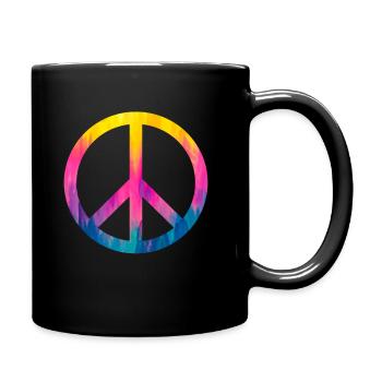 Rétro Design Signe de paix Signe de paix - Mug uni - noir - Droite