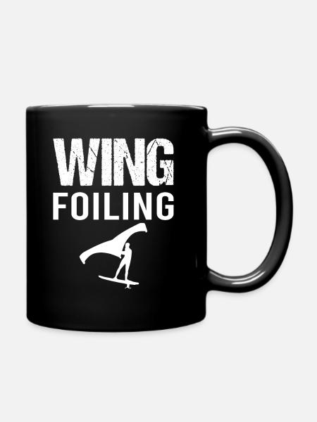 Wing Foiling Hydrofoil Surfer - Tasse einfarbig - Schwarz