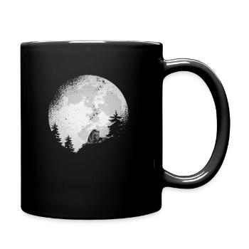 Lion Pleine Lune - Mug uni - noir - Droite