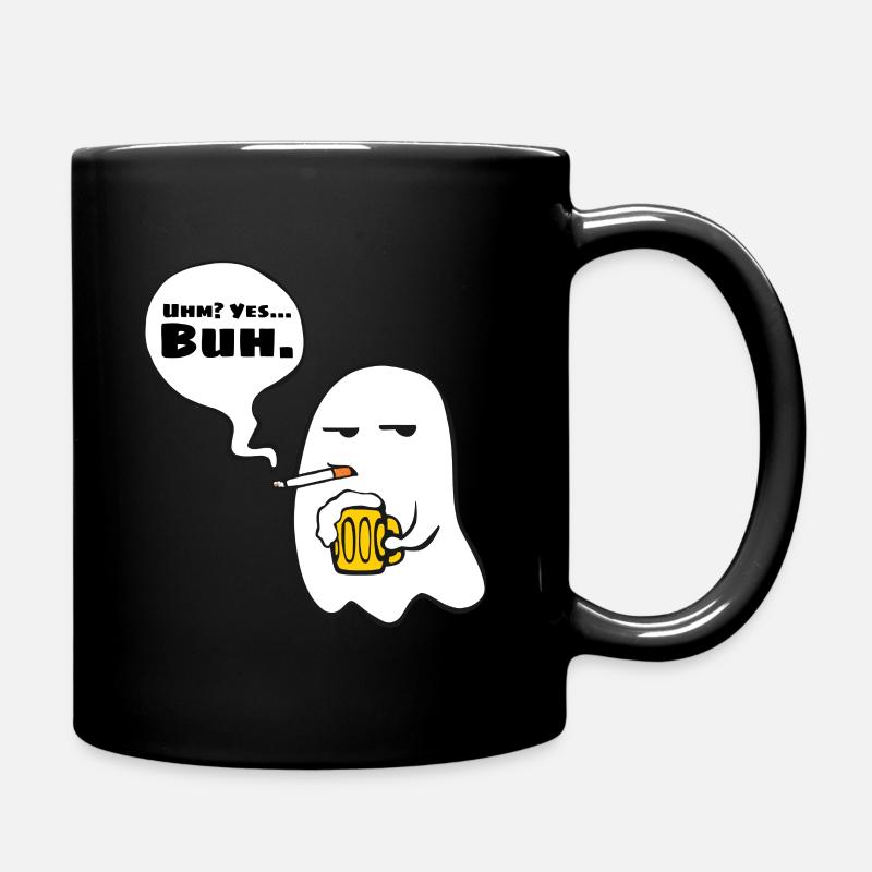 Halloween Tshirt - Buh Drunk Ghost - Full Colour Mug - black