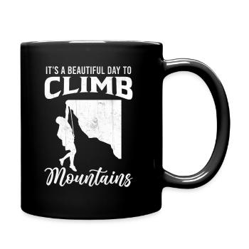 Bouldering - It's A Beautiful Day to Climb Mountai - Full Colour Mug - black - Right