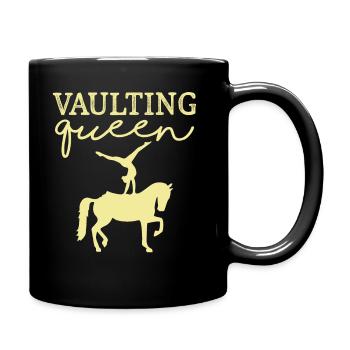 Vaulting Queen Horse Riding - Tasse einfarbig - Schwarz - Rechts