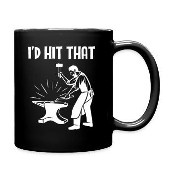 Blacksmith Ironsmith I'd Hit That - Tasse einfarbig - Schwarz - Rechts