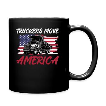 Chauffeur de camion - Truckers Move America - Mug uni - noir - Droite