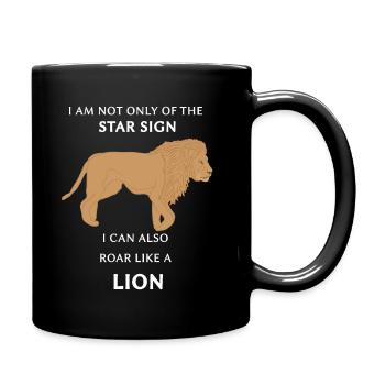 I can roar like a Leo zodiac sign English - Full Colour Mug - black - Right