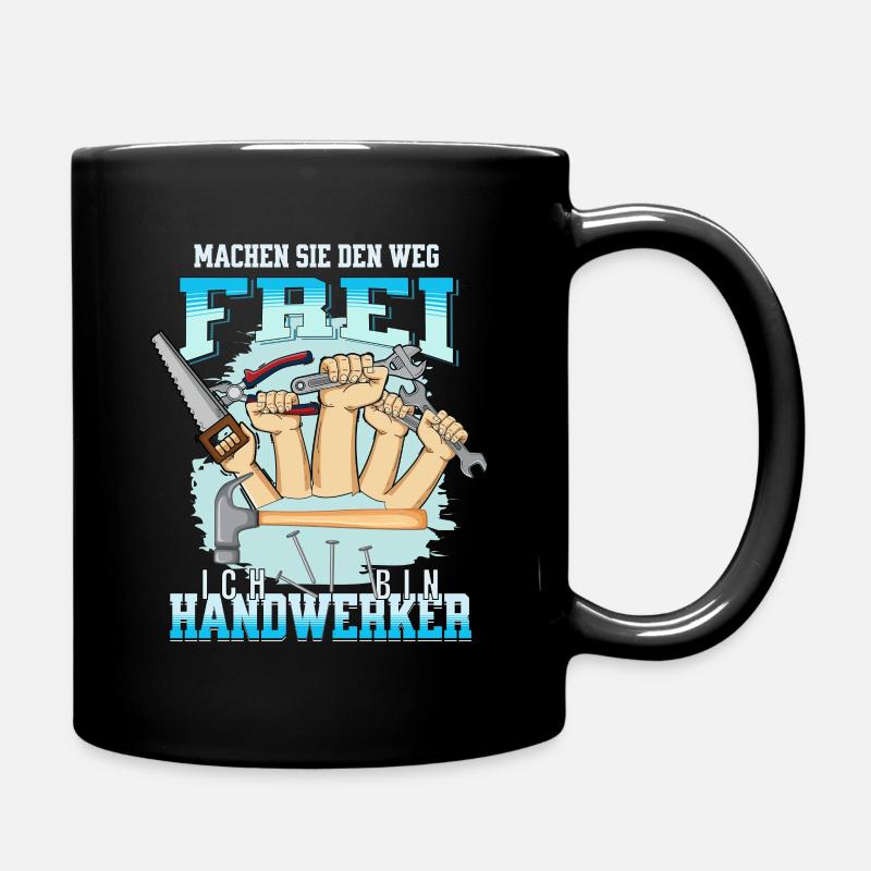 Handwerker Hausmeister haben es eilig - Tasse einfarbig - Schwarz