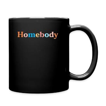 Retro Homebody Rather Be Inside Vintage Introvert - Full Colour Mug - black - Right