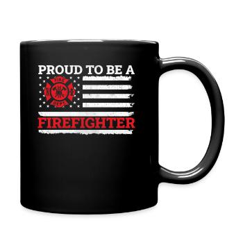 Sauvetage incendie - Fier d’être pompier - Mug uni - noir - Droite