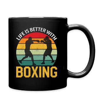 Boxing Kickboxing - Life Is Better With Boxing - Full Colour Mug - black - Right