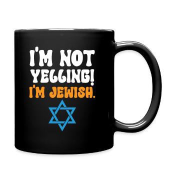 Je ne crie pas, je suis juif - Mug uni - noir - Droite