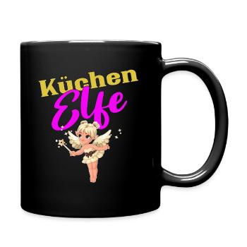 Küchen Elfe Shirt Design für eine gute Köchin - Tasse einfarbig - Schwarz - Rechts