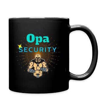 Großvater Security, Opa zukünftiger Opa Geschenk - Tasse einfarbig - Schwarz - Rechts