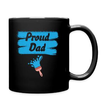 Stolzervater Dad Papa - Tasse einfarbig - Schwarz - Rechts