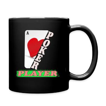 Poker Player Design - Tasse einfarbig - Schwarz - Rechts