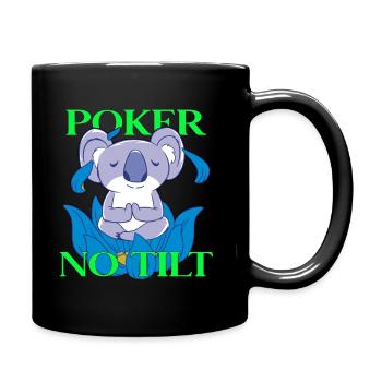 Conception d’inclinaison du joueur de poker - Mug uni - noir - Droite